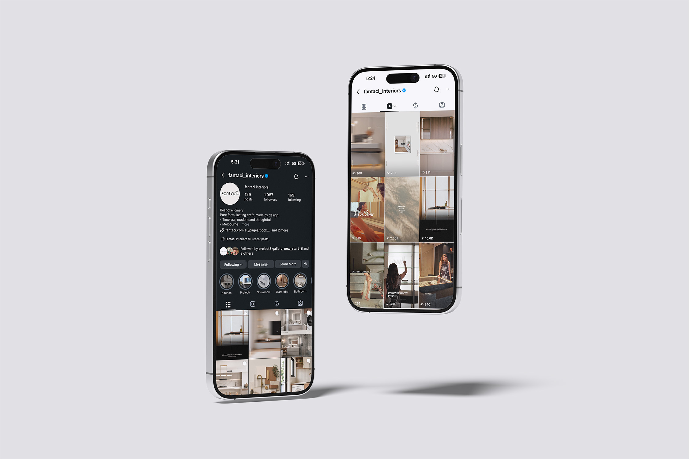 Fantaci Interiors social media direction